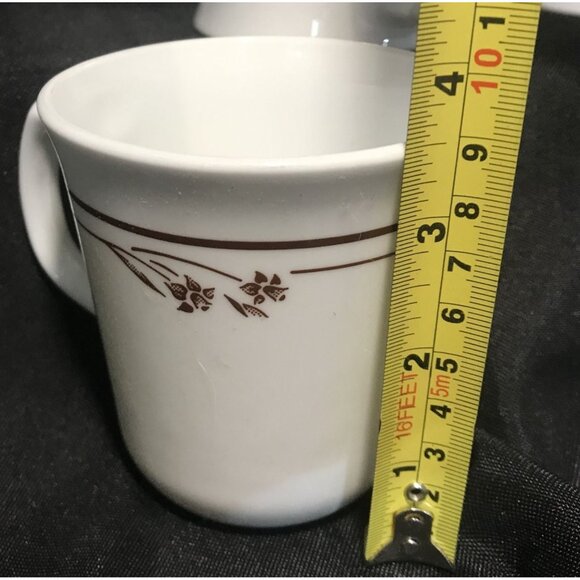 Corning Corelle Mugs Melody Brown Floral Coffee Cups Set Of 5 USA - Picture 7 of 8